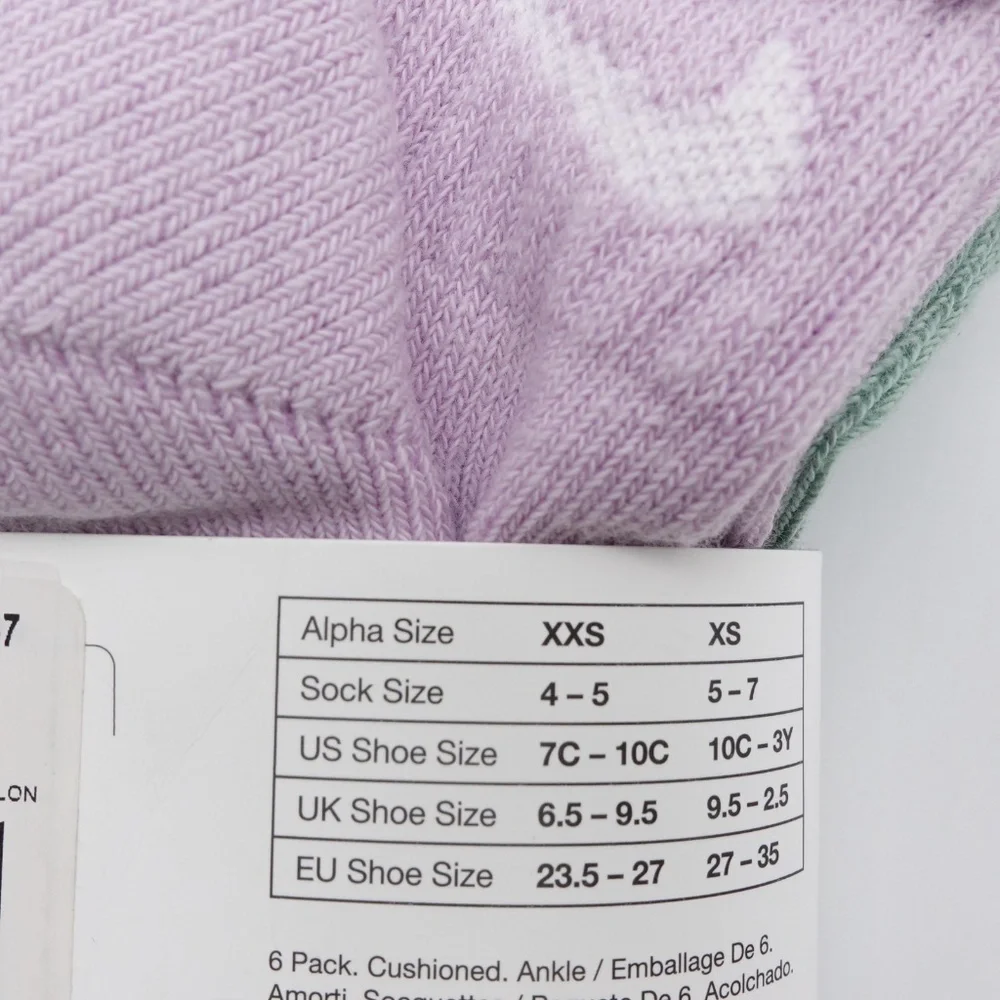 NEW Nike 6-Pack Cushioned Dri-FIT Ankle Socks Little Kid's Size 10C-3Y
